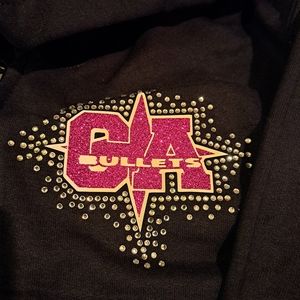Cheer Athletic NEW Zipper Hoodie CA Bullets Cali Gems Youth Small Black